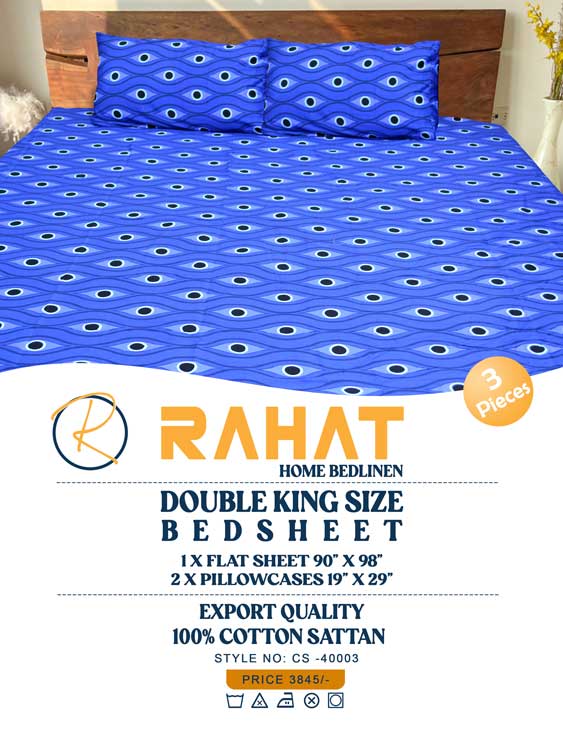 Peacock-Pattern Double bed sheet